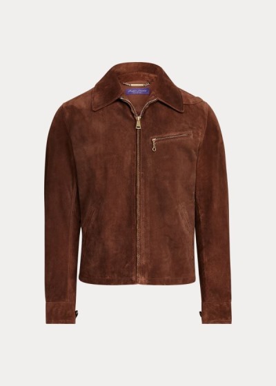 Men's Ralph Lauren Suede Newsboy Jackets | 706153ZVM